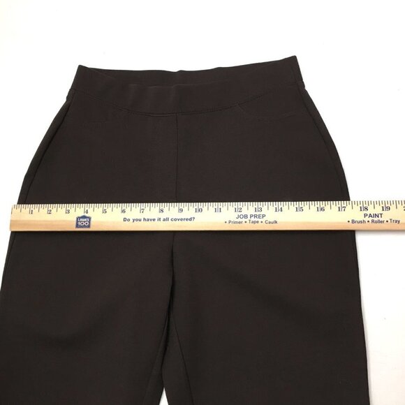 NEW Susan Graver Women's Dark Brown Pants Ponte Straight Leg Elastic Waist XXS - Picture 5 of 12